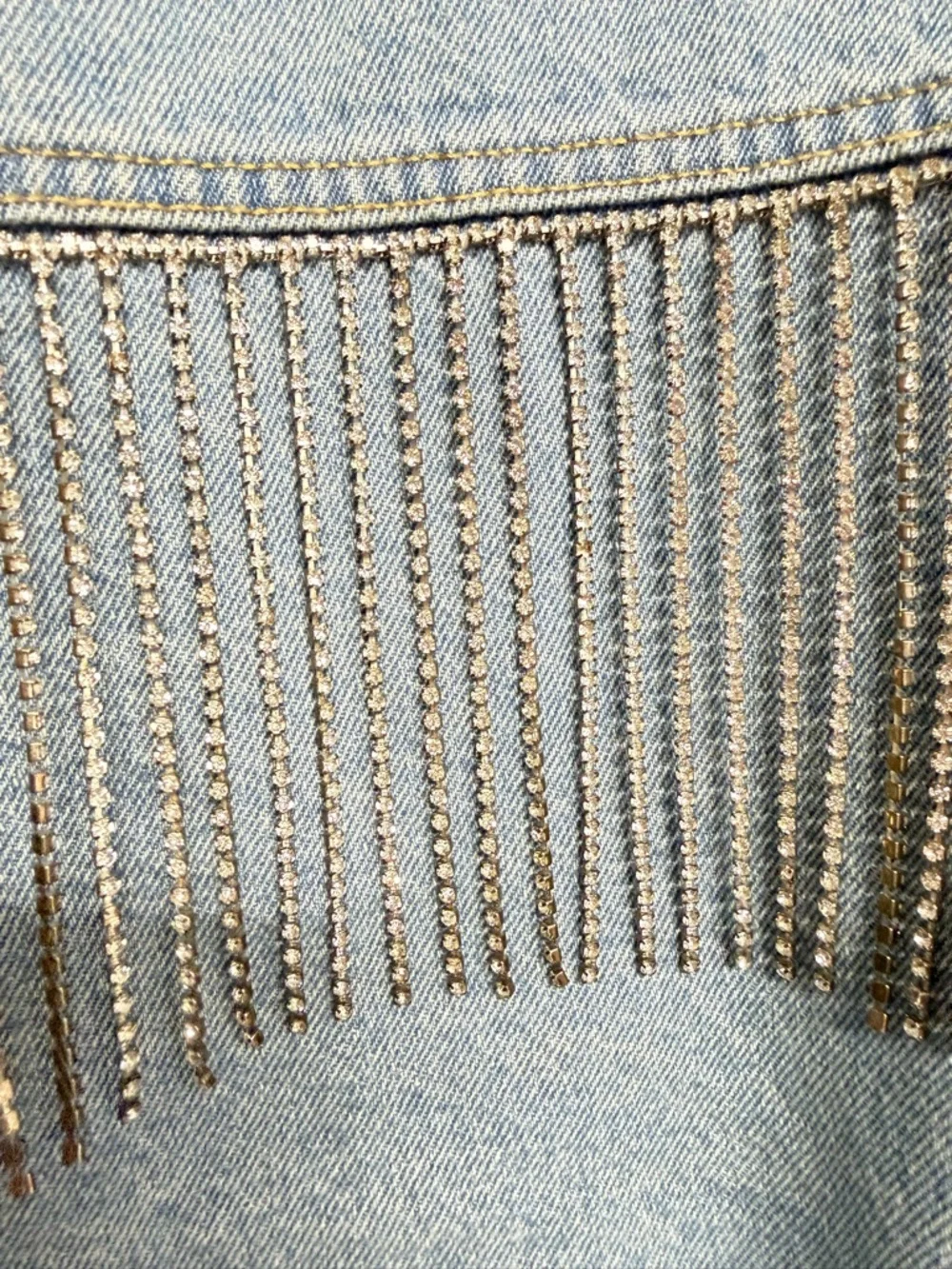 We The Free Light Blue Denim Jacket with Silver Hardware - Picture 7 of 10